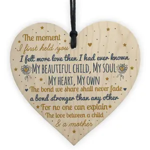 Red Ocean Mummy To Be Birthday Christmas Gift Hanging Wooden Heart Baby Shower From Bump Gifts