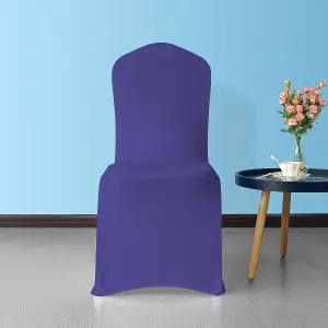 Front Flat Chair Cover for Wedding Decoration, Purple - Pack of 1