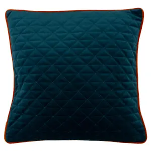 Paoletti Quartz Quilted Velvet Feather Rich Cushion