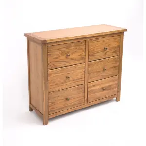 Trivento 6 Drawer Chest of Drawers Brass Knob