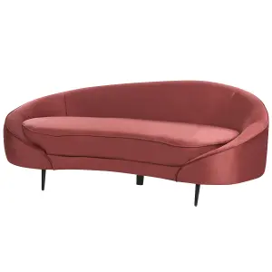 Beliani Glam Velvet Sofa Red SAVAR