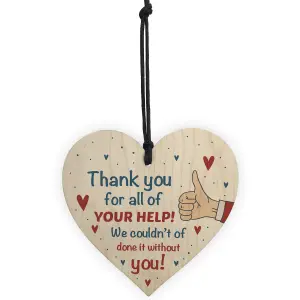 Thank You Gift For Teacher Nurse Carer Volunteer Wood Heart Gift For Colleague Keepsake