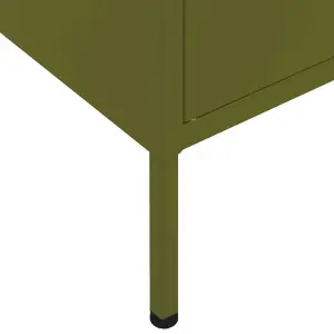 vidaXL Storage Cabinet Olive Green 80x35x101.5 cm Steel