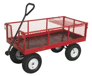 CST806 Heavy Duty Fixed Pneumatic Wheel Platform Truck with Sides, 450kg Capacity