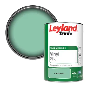 Leyland Trade Vinyl Silk Walls & Ceilings Emulsion Paint (S 2030-B90G) - 5L