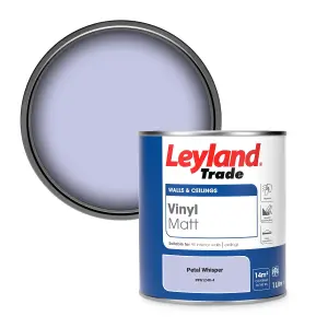 Leyland Trade Vinyl Matt Walls & Ceilings Emulsion Paint Petal Whisper (PPG1248-4) 1L