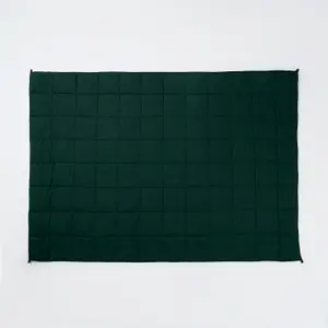 Brentfords Supersoft Weighted 6kg Blanket, Forest Green - 125 x 180cm