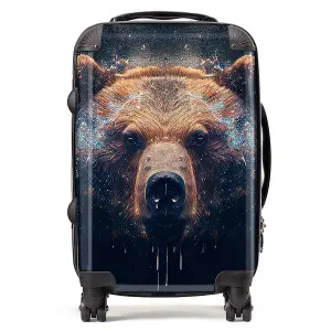 Brown Bear Face Splashart Suitcase - Cabin