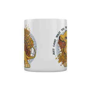 The Lion King Just Cant Wait To Be King Mug White/Yellow (One Size)