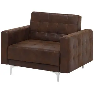 Armchair ABERDEEN Faux Leather Brown