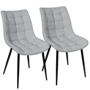 Vassar Upholstered chair (Set of 2) Hellgrau