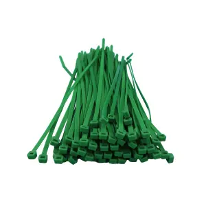 HomeSmart 100 Pack Green Nylon Cable Ties 300mm x 4.8mm Extra Strong Self-Locking Garden Cable Ties