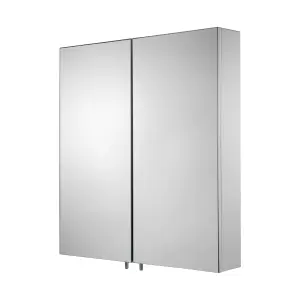 Croydex Finchley Double Bathroom Wall cabinet With 2 mirror doors (H)690mm (W)600mm