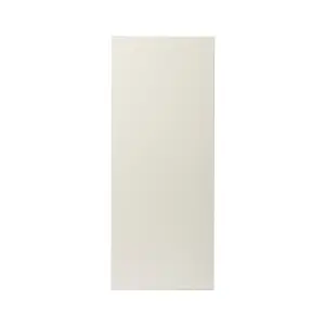 GoodHome Stevia Gloss cream Slab Tall larder Cabinet door (W)600mm (H)1467mm (T)18mm