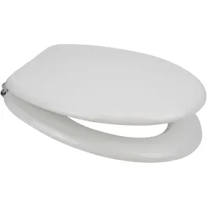 Euroshowers MDF White Slow Close Top Fix Quick Release Toilet Seat