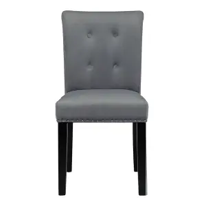 Tufted Velvet Chair Dining Chair with Nailhead Trim