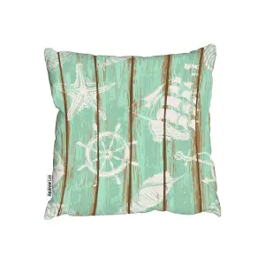 Cushions - Nautical Elements oin Wood (Cushion) / 60cm x 60cm