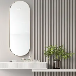 Slatted Room Divider - Stone Grey - 2750mm x 40mm x 25mm - 8 Pack