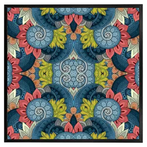 Tribal pattern ethnic (Picutre Frame) / 12x12" / Oak