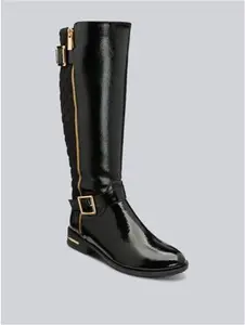 Lotus Bessie Knee High Boots In Black - Size 5