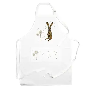 Purely Home Hare Kitchen Apron - Dandelion Print Cooking & Baking Gift/Present