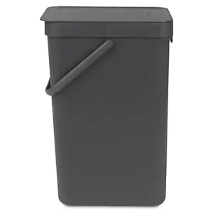 Brabantia Sort & go Grey Plastic Bin - 16L