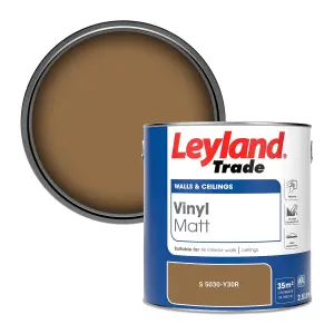 Leyland Trade Vinyl Matt Walls & Ceilings Emulsion Paint (S 5030-Y30R) 2.5L