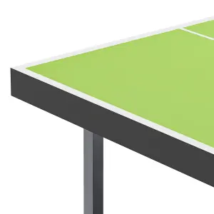 HOMCOM Tennis Table Ping Pong Foldable with Net Game Steel 182cm Indoor, Green