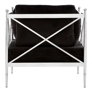 Novo Chair With Silver Lattice Arms