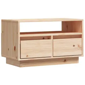 Berkfield TV Cabinet 60x35x37 cm Solid Wood Pine