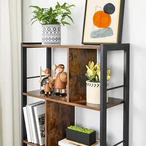 Westhought Bookcase Rustic Brown/Ink Black