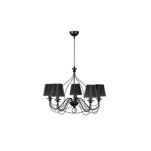 Luminosa Loris Multi Arm Pendant Ceiling Light, Black