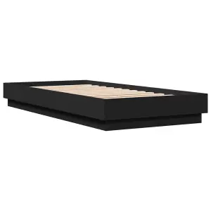 Berkfield Bed Frame without Mattress Black 100x200 cm Engineered Wood