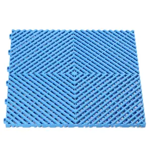 1m2 Vented Blue Garage Floor Tiles