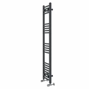 Rinse Curved Bathroom Heated Towel Rail Ladder Radiator Anthracite 1400x300mm