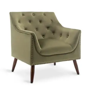 Velvet Sage Green Franca Accent Chair