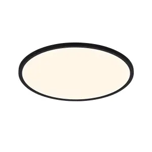 Nordlux Oja 42 Indoor Ultra-Slim Ceiling Light in Black (Height) 2.3cm