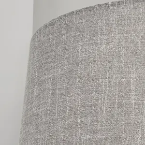 Inlight Petra Dark Grey Woven effect Slubby Light shade (D)40cm