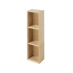 GoodHome Avela Matt Brown Oak effect Wall cabinet (W)1200mm (H)900mm