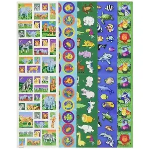 Amscan Animals Stickers Multicoloured (One Size)