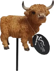 Vivid Arts Plant Pal Highland Cattle Garden Decoration