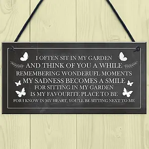 Red Ocean Garden Plaque Summer House Sign Hanging Garden Shed Sign Friendship Mum Nan Memorial Gift