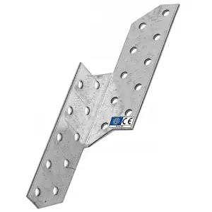 Pack of 10 - Heavy 2mm Duty Galvanised Left Truss Clip - Truss Connector - Rafter Connector Bracket - Angle Bracket 170x32mm