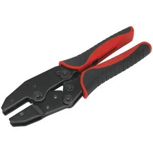 Ratchet Crimping Tool Without Jaws - Steel Construction - Soft Grip Handles