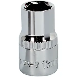 Premium 13mm Forged Steel Drive Socket with Polished Chrome Finish