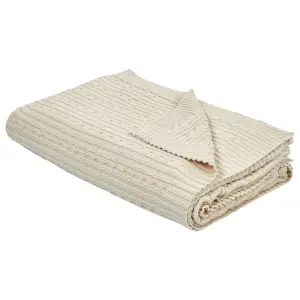 Blanket ANAMUR Cotton 110 x 180 cm Beige