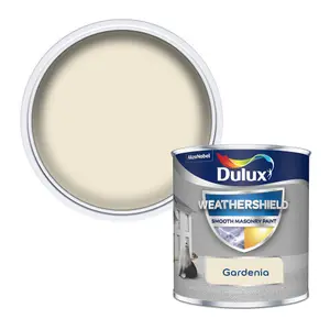 Dulux Weathershield Gardenia Smooth Matt Masonry paint, 250ml Tester pot