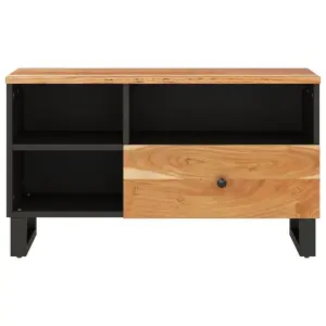 Berkfield TV Cabinet 80x33x46 cm Solid Wood Acacia and Engineered Wood