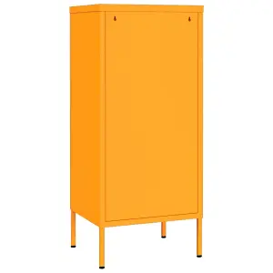 Berkfield Storage Cabinet Mustard Yellow 42.5x35x101.5 cm Steel