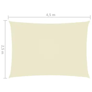 Berkfield Sunshade Sail Oxford Fabric Rectangular 2.5x4.5 m Cream